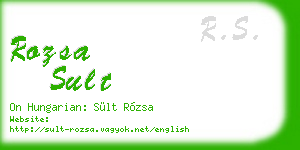 rozsa sult business card